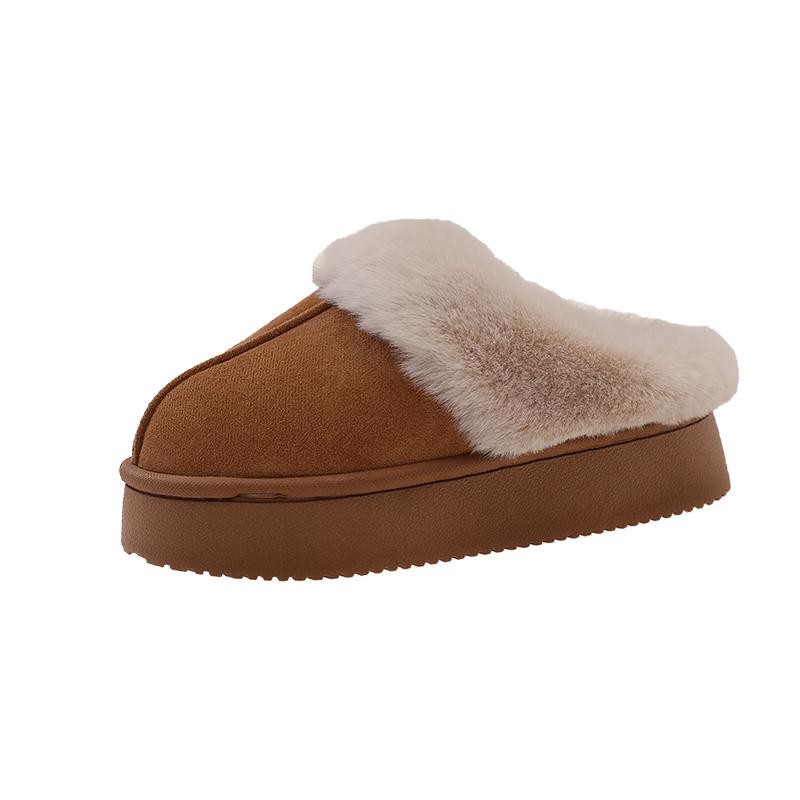 

Модные полуботинки Baotou Женские модные туфли-лодочки с круглым носком, из замши, с платформой, нескользящие и износостойкие балетки 43 коричневый