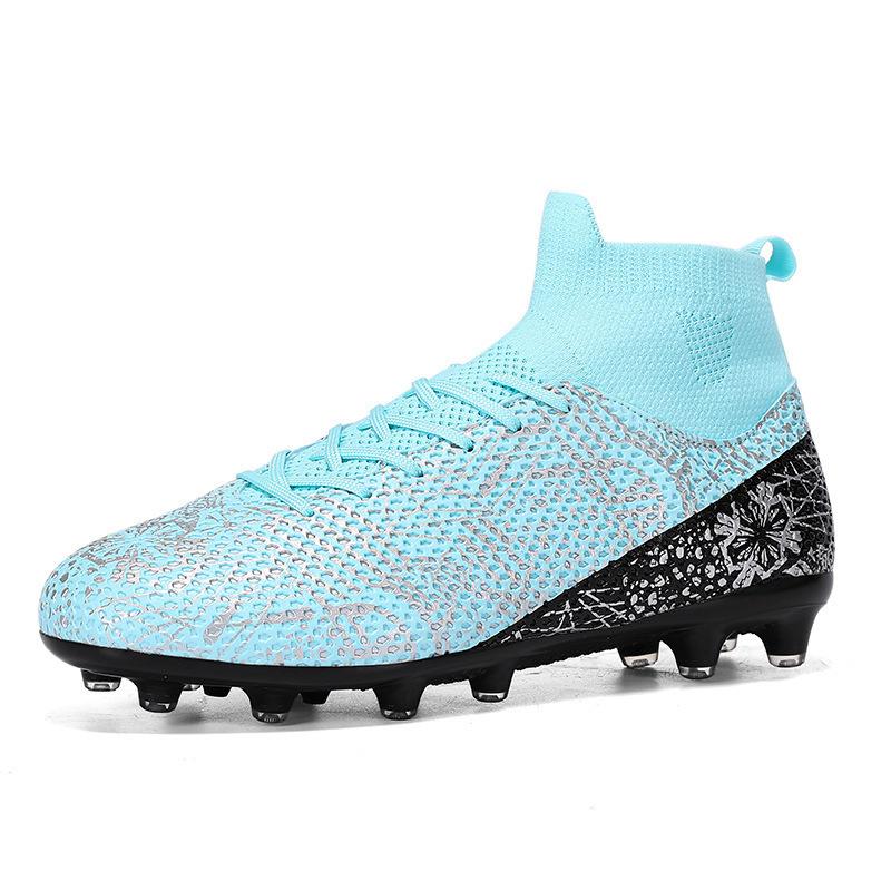 Training youth shoes high-top football shoes long nails actual combat Messi adult foreign trade football shoes long nails