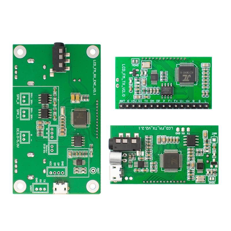 LIZAO FM Kabelloses Digitalradio Modul Stereo Audio Empfänger mit Doppelknöpfen Tasten LCD Display für DIY Audio Projekte