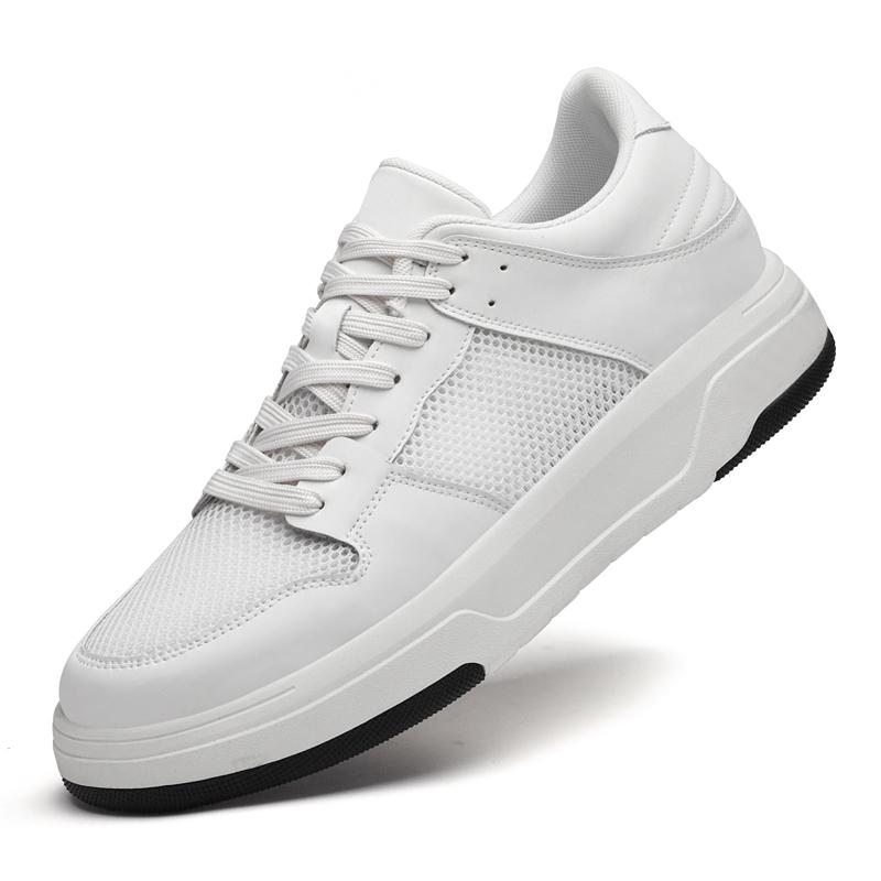 

Модные повседневные мужские кроссовки для увеличения роста, повседневные кроссовки с толстой подошвой для мужчин, деловые, для активного отдыха, дышащие, новые модели 45 белый