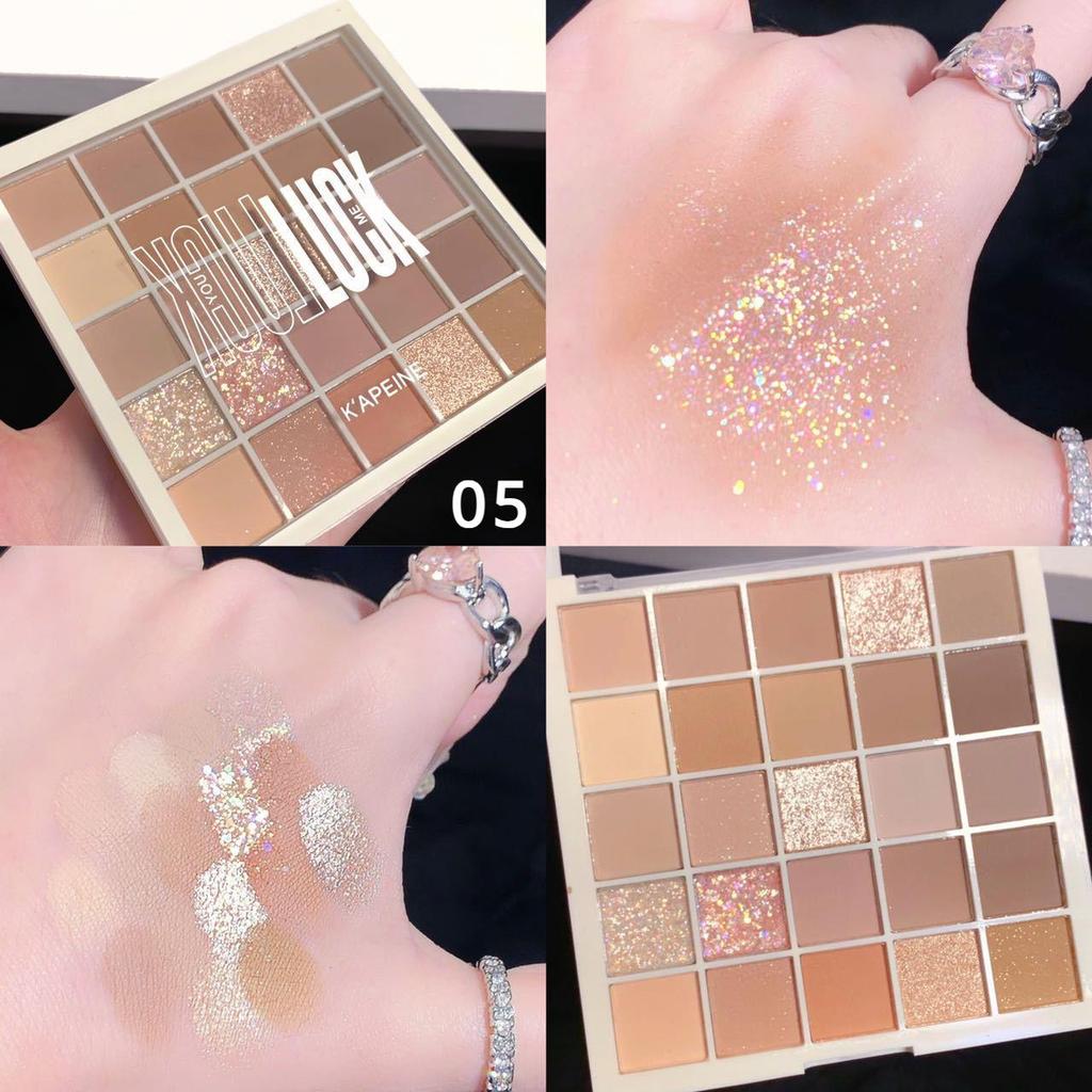 25color Eye Shadow Palette Nude Color Low Saturation All-match Large Base Eye Shadow Palette Pearlescent Matte Matte Makeup Remover Affordable Eye