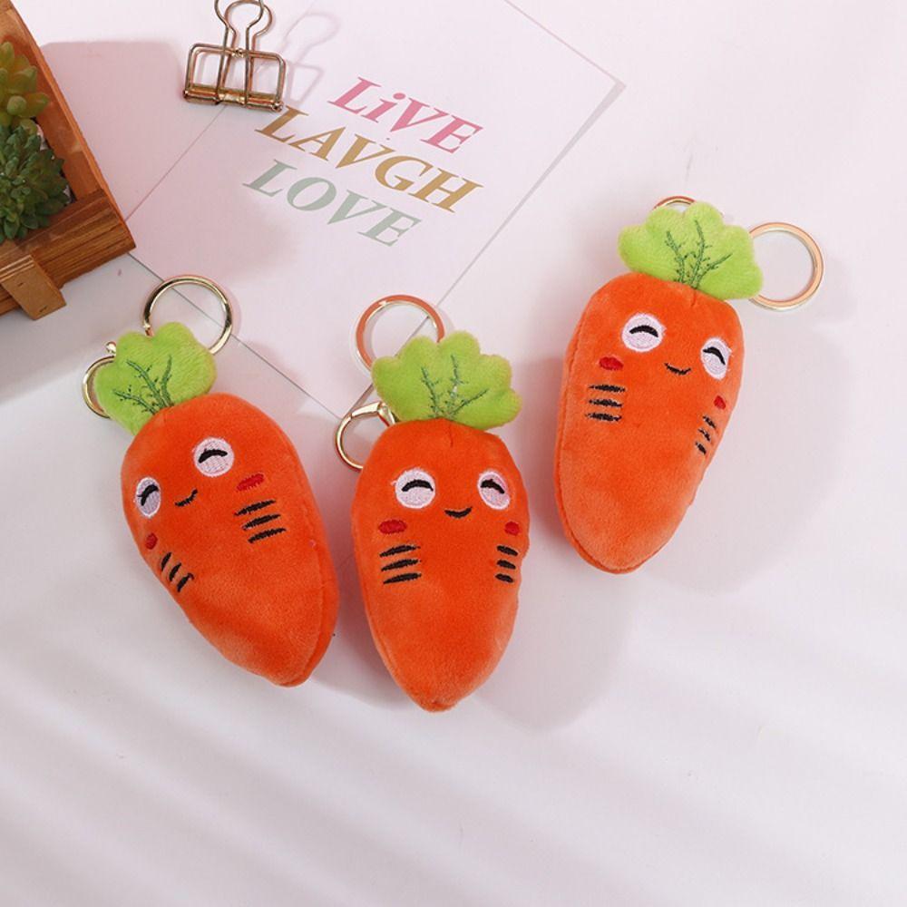 Keychain Vegetables Carrot Keychain Carrot Plush Keychain Plush Carrot Keyring Cartoon Key Holder