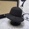 Summer UV Protection Straw Sun Hat for Women Wide Brim Hollow Crochet Bucket Hat Foldable Beach Sunshade Fisherman Cap