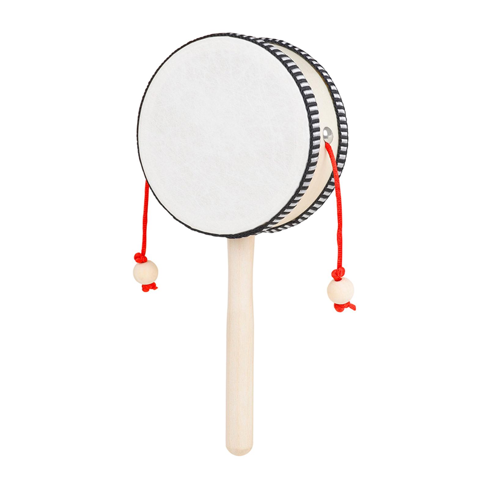 

Традиционный погремушка-барабан, деревянная детская погремушка, игрушка для новорожденных, малышей, обучающий инструмент, игрушка для детей, мальчиков и девочек