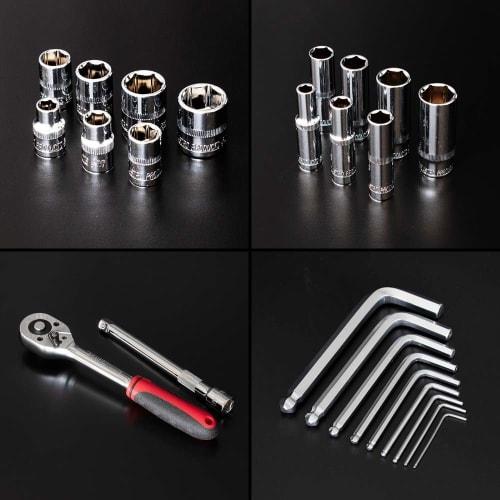 Astro Products Compact Tool Set, Metric (56-Piece Set) TS198 | Tool Set, Hand Tools, DIY Maintenance, Entry Model