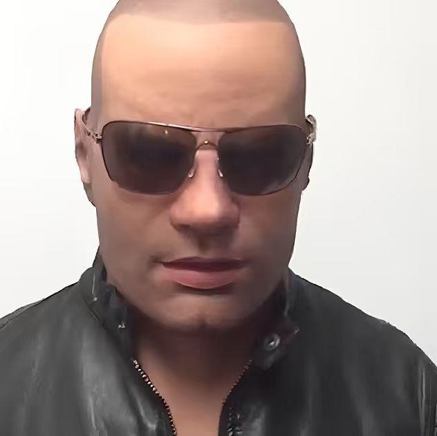 Realistic Latex Halloween Mask: Young Man with Wig