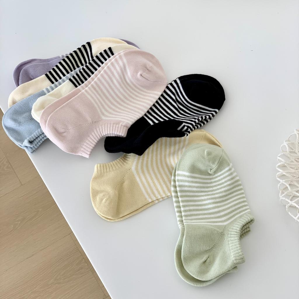2 Pairs Of Free Shipping Contact Customer Service Striped Boat Socks College Wind Light Mouth Cotton Socks Versatile Socks Breathable And Comfortable