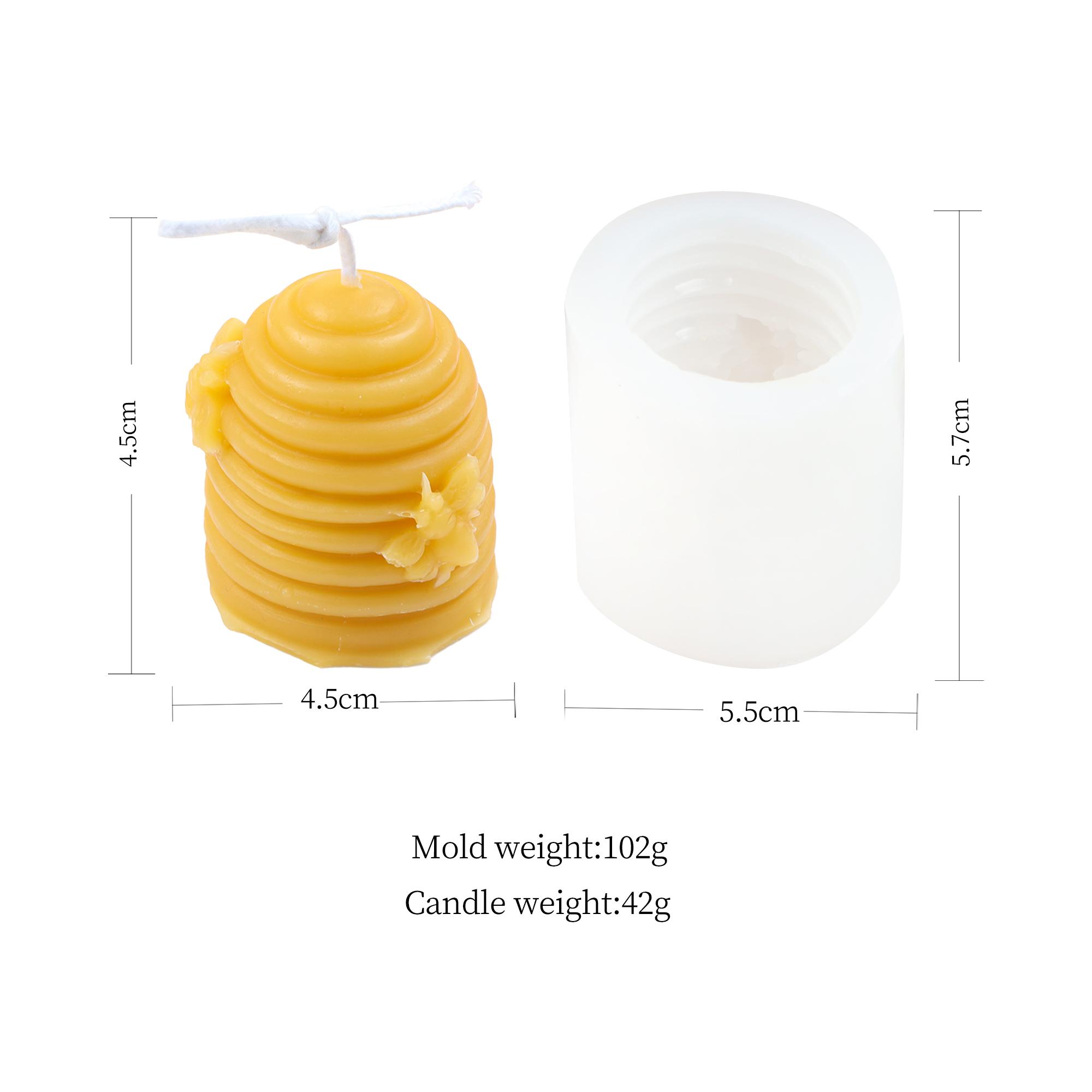 3D Bee Silicone Candle Mold, Honeycomb Soap Candle Mold, DIY Bee Honeycomb Candle Gypsum Resin Mold, Handmade Home Decor Gifts
