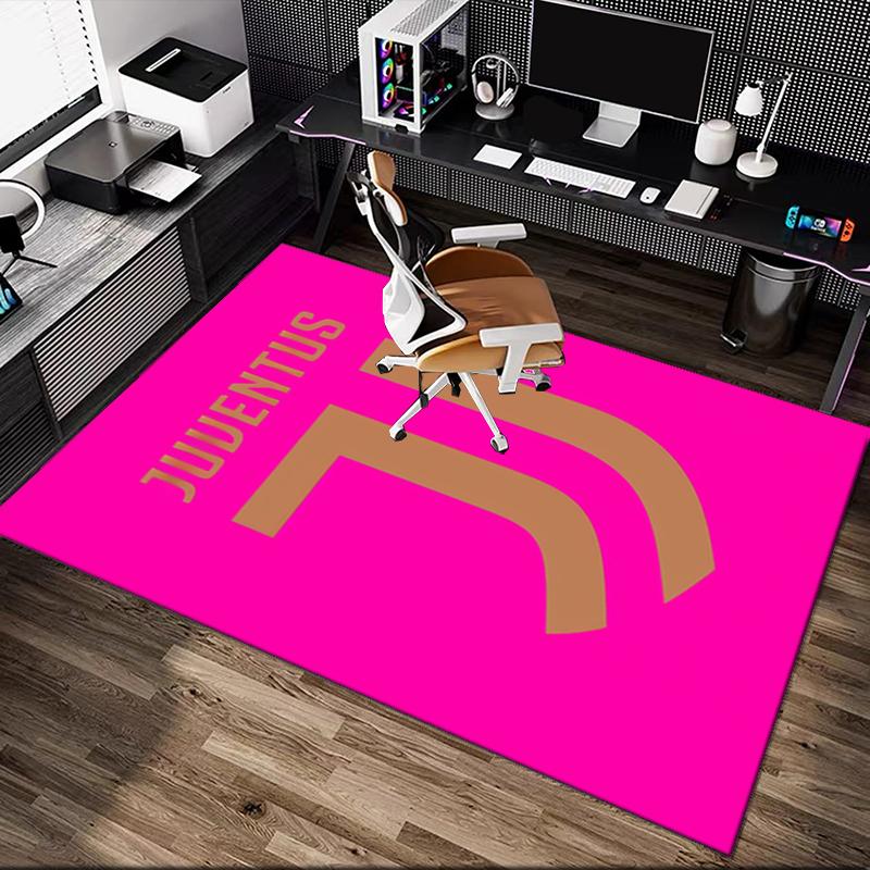 1pc Office Printed Area Carpet, Juventus Football Club Rug, Home Sofa Chair Mat For Christmas and Halloween Décor