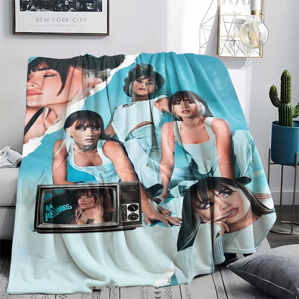 1PC Aitana Print Flannel Blanket, High quality All Seasons, Home Decor, Warmth and Comfort, Perfect for Christmas Gifts