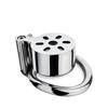 Bærbart rustfritt stål CB-lås Cock Ring Penis Cage Mannlig kyskhetsbelte Sexleketøy Ball Båre Slave BDSM