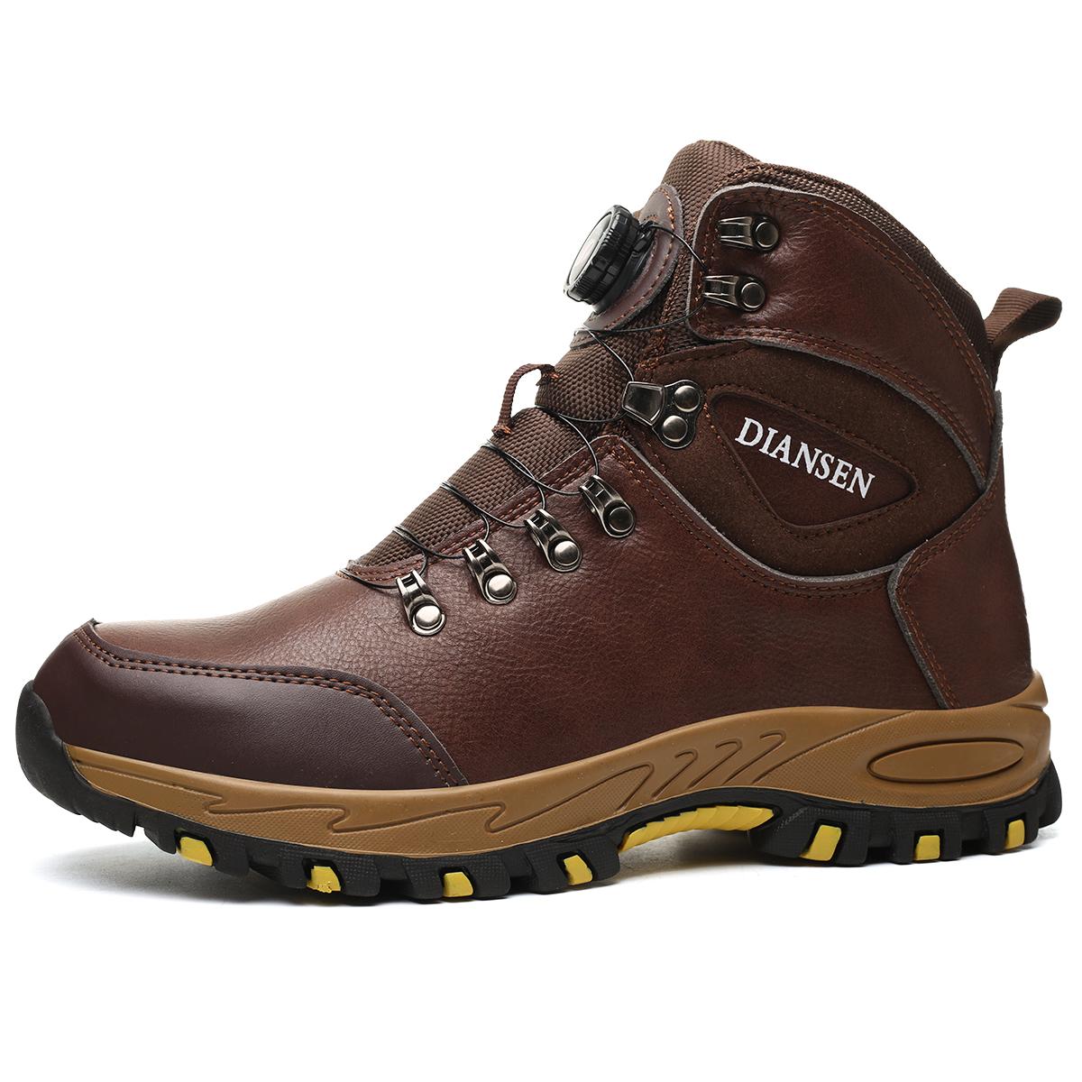 

Rotated Button Safety Shoes Men Steel Toe Light Puncture-proof Work Safety Boots Man Work Shoes Anti-smash Boot Working Sneakers 46 коричневий