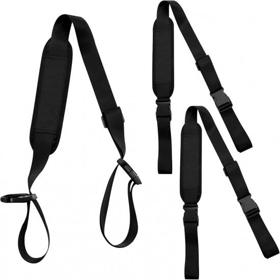 SATINIOR 3 Pack Carry Strap for Beach Chair Folding Adjustable Beach Replacement Universal Folding Chair Carry Strap for Camping Picnics(Black)