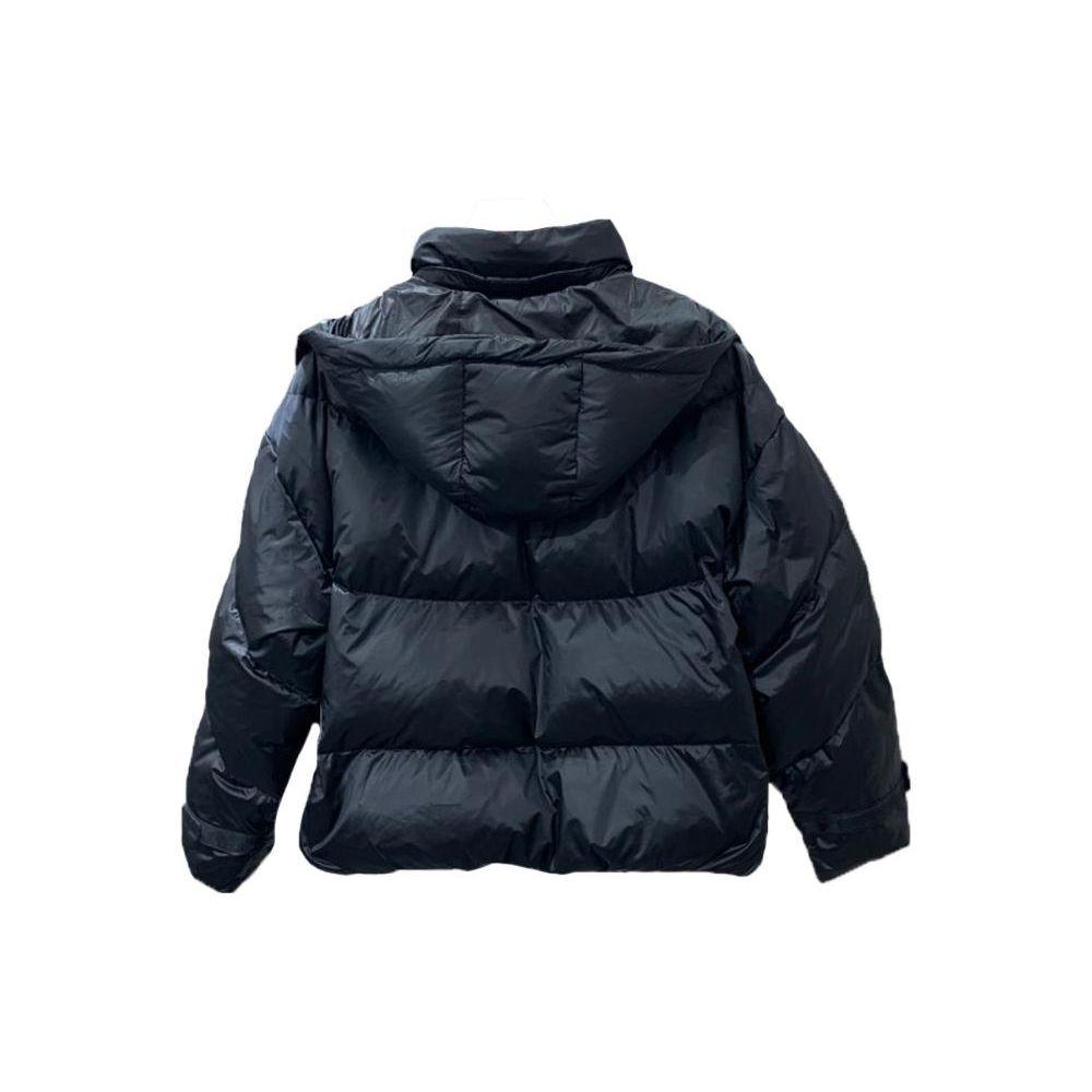 Li Ning Basketball Series Solid Color Warm Casual Short Hooded Down Jacket Women Outerwear Black AYMR070-4