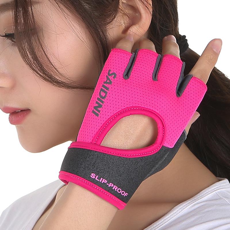 Breathable Half Finger Gym Dumbbells Gloves Men Women Bodybuilding Crossfit Exercise Sports Gloves for Cycling Bicycle Anti Slip