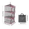 Outdoor Hanging Drying Rack Folding 4 Layers Storage Basket for Camping Picnic Bag Dry Net