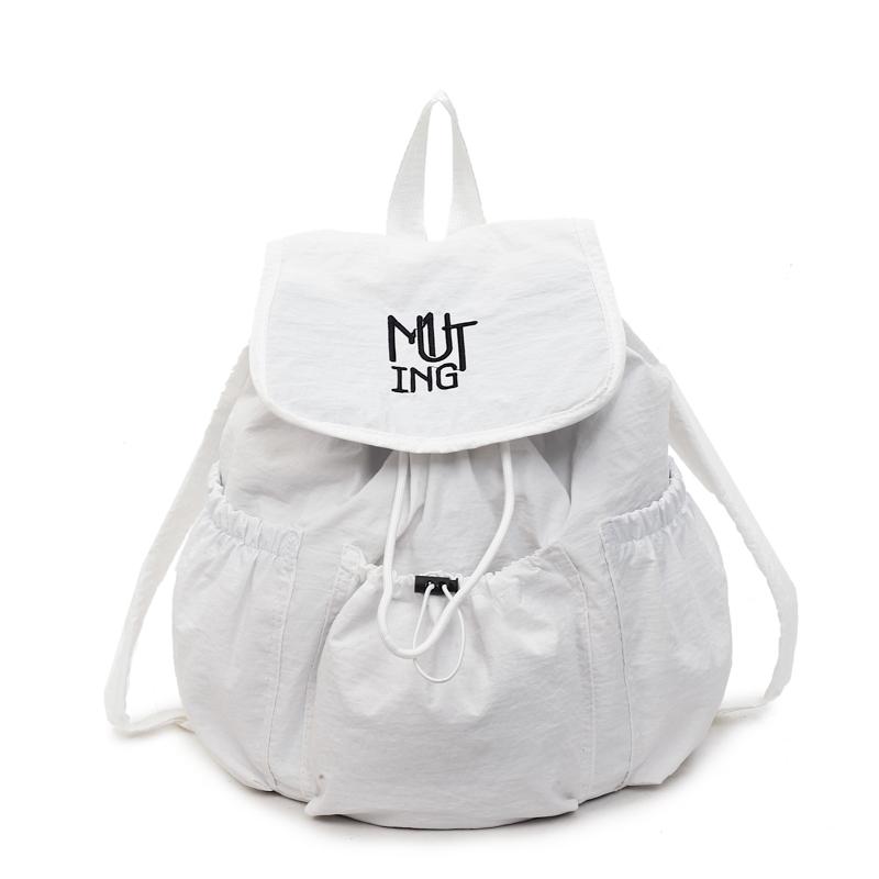 Simple Casual Solid String Large Capacity Backpacks Fashion Versatile Classic Style Stylish Design Backpacks for Women 2025 New