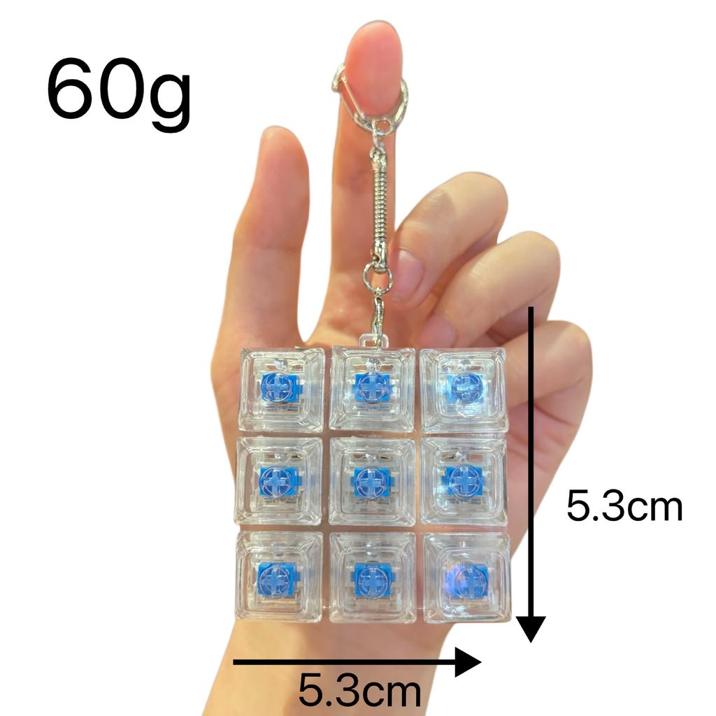 Popular Russian Key Keychain Transparent Fingertip Decompression Luminous Toy Mechanical Keyboard Car Key
