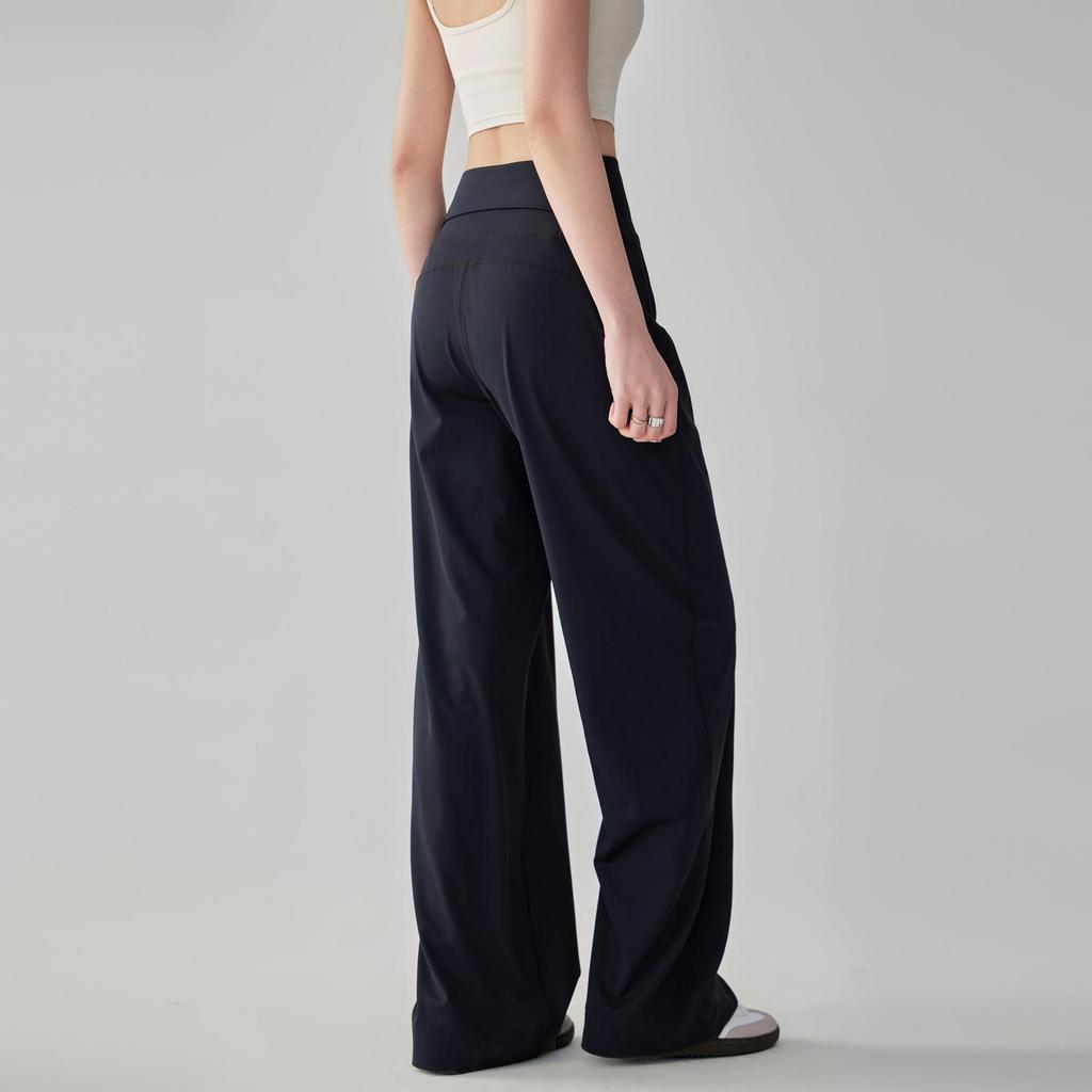 Women's Quick-Dry High Waist Yoga Pants - Slimming, Breathable, Straight-Leg Fitness Pants for Fall and Winter.