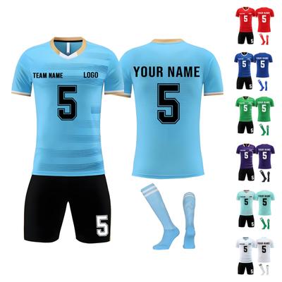 DIY Custom Adult And Children Three-piece Football Uniforms
