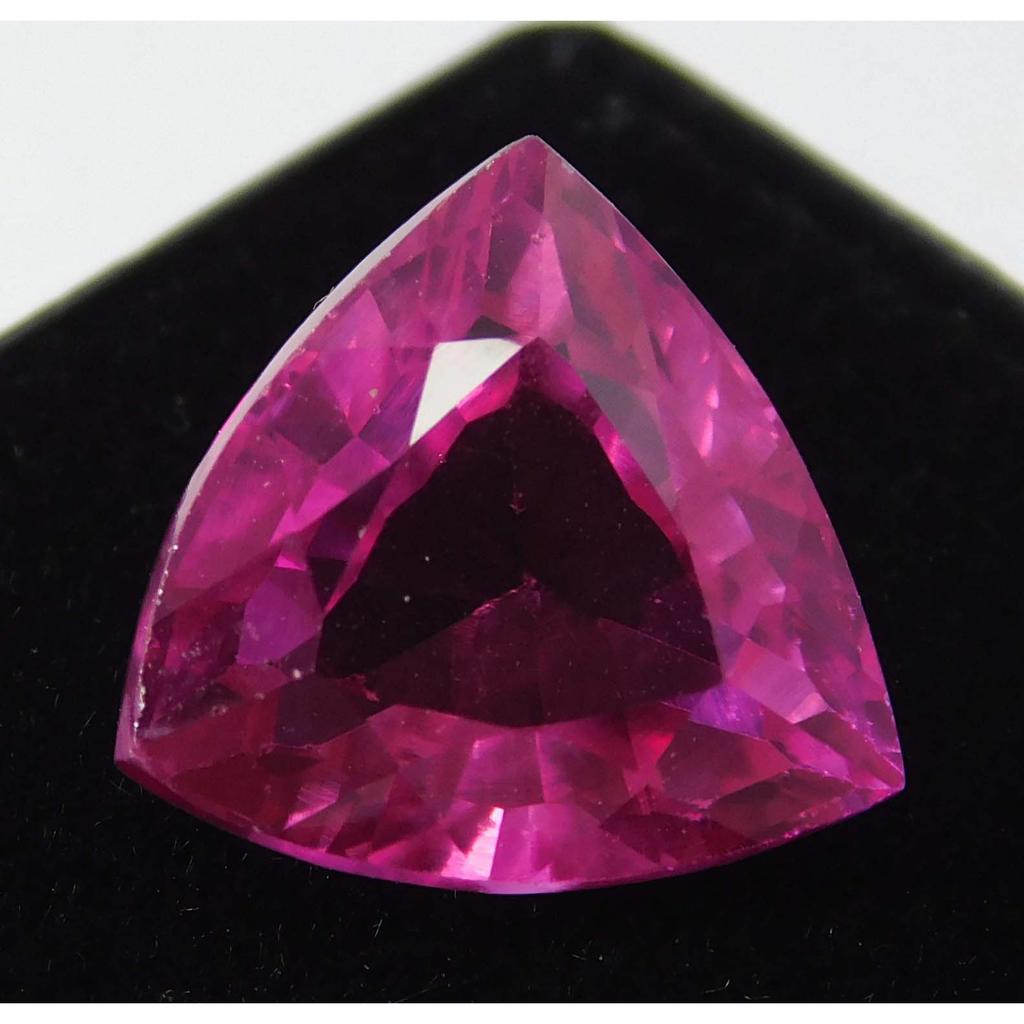 Burmese Ruby Trillion Cut 8.56 Carat Natural Pink Ruby CERTIFIED Loose Gemstone A-1269