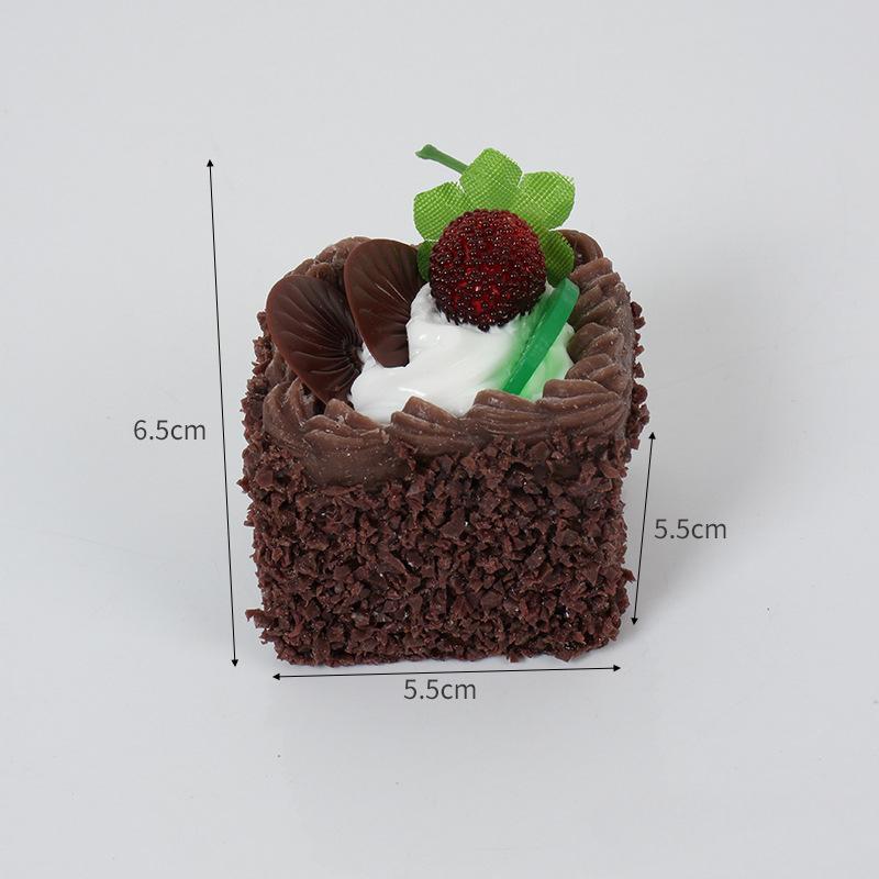 

1/6pc Simulation French Cream Cake Mousse Cake Cream Cake PU Artificial Dessert Bread Refrigerator Stickers Window Display Props