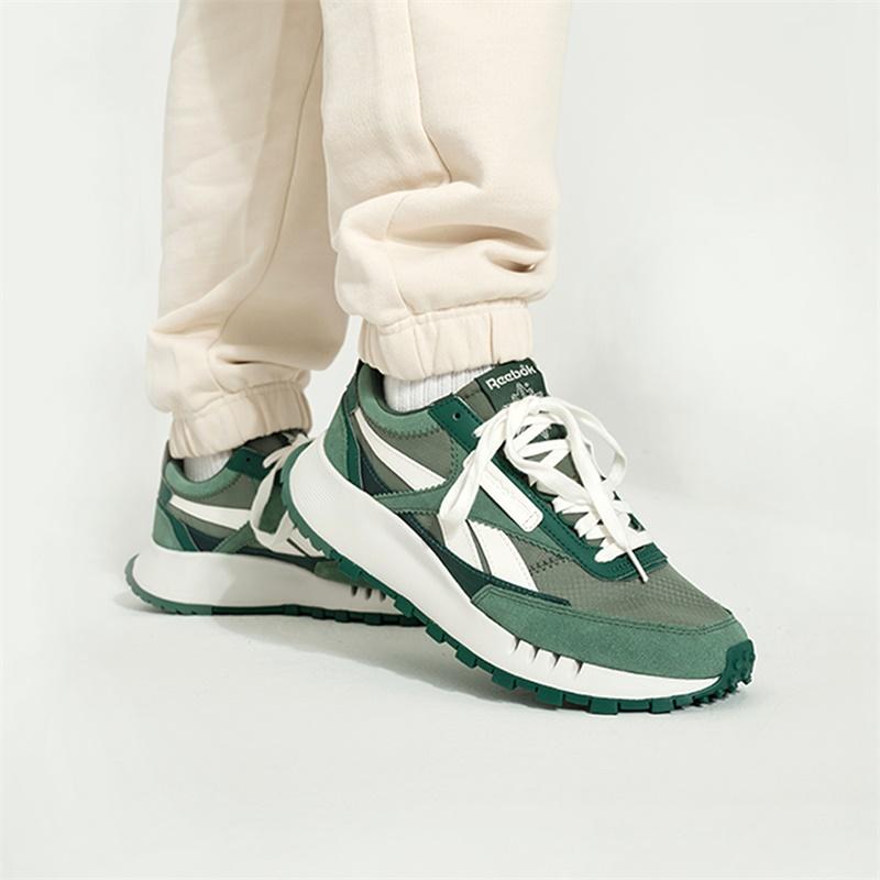 Reebok Cl Legacy W+ Retro Sports Comfortable Versatile Durable Breathable Low-Top Lifestyle Casual Shoes Unisex sneaker Green 100222340