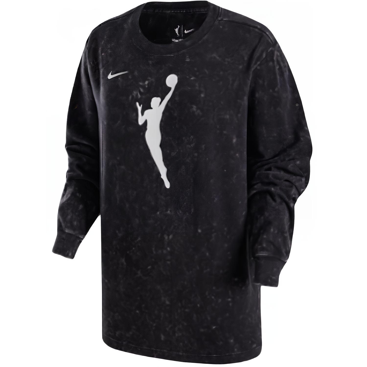 

Nike Printed Logo Loose Fit Long Sleeve T-Shirt Women tops Black FZ0148-010 XL