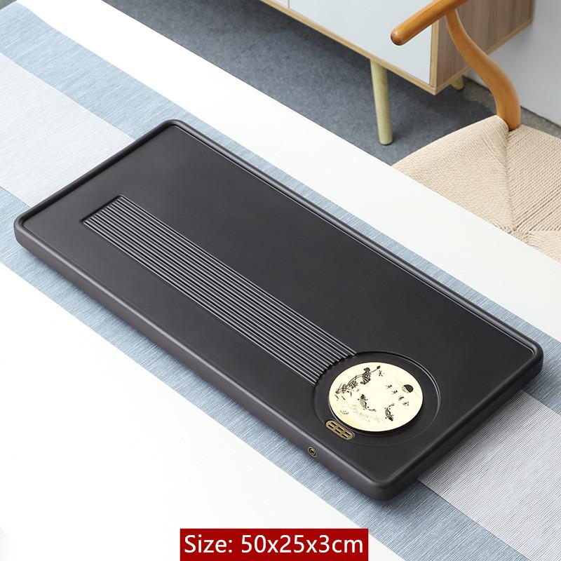 

Large Size Solid Wood Tea Tray with Drainage Tank High Grade Puer Tea Table Chinese Teaware Storage Supplies Tea Ceremony Tool