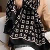 New Autumn and Winter G Letter Mid Length Imitation Cashmere Scarf Korean Style Retro Women's Scarf Thickened Warm Women's Shawl