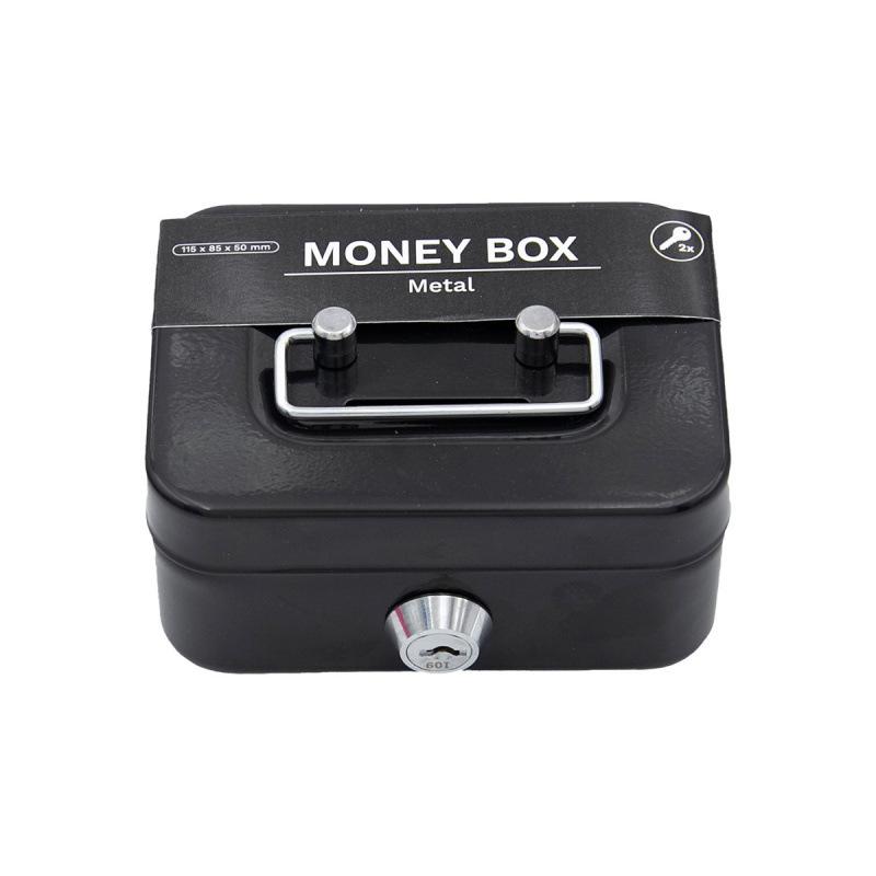 Large Portable Cash Box with Key Lock - Removable Inner Tray and Customizable Color Silk Screen Printing.