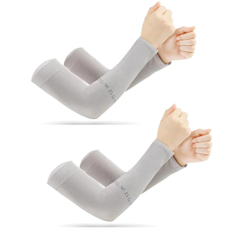 1/2pcs Summer Ice Silk Long Sleeves Anti-Sunburn Arm Cover Men Women Cuff New Cool Hand Sleeves Anti-UV Cycling Arm Sleeve