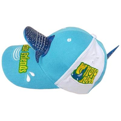 Whale Shark Baseball Hat with Embroidery Pattern Wide Brims Breathable Cotton Sun Hat for Adult Kids Outdoor Activity