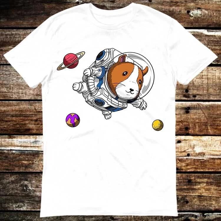 Guinea Pig Space Astronaut Planet Universe Jupiter T Shirt 6094 XL