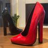 FHC 15cm Block High Heels Women Pumps,Fetish Unisex Pole Dancing Shoes,Cosplay,Cross-dress,Pointed Toe.Black,Red,Custom Colors