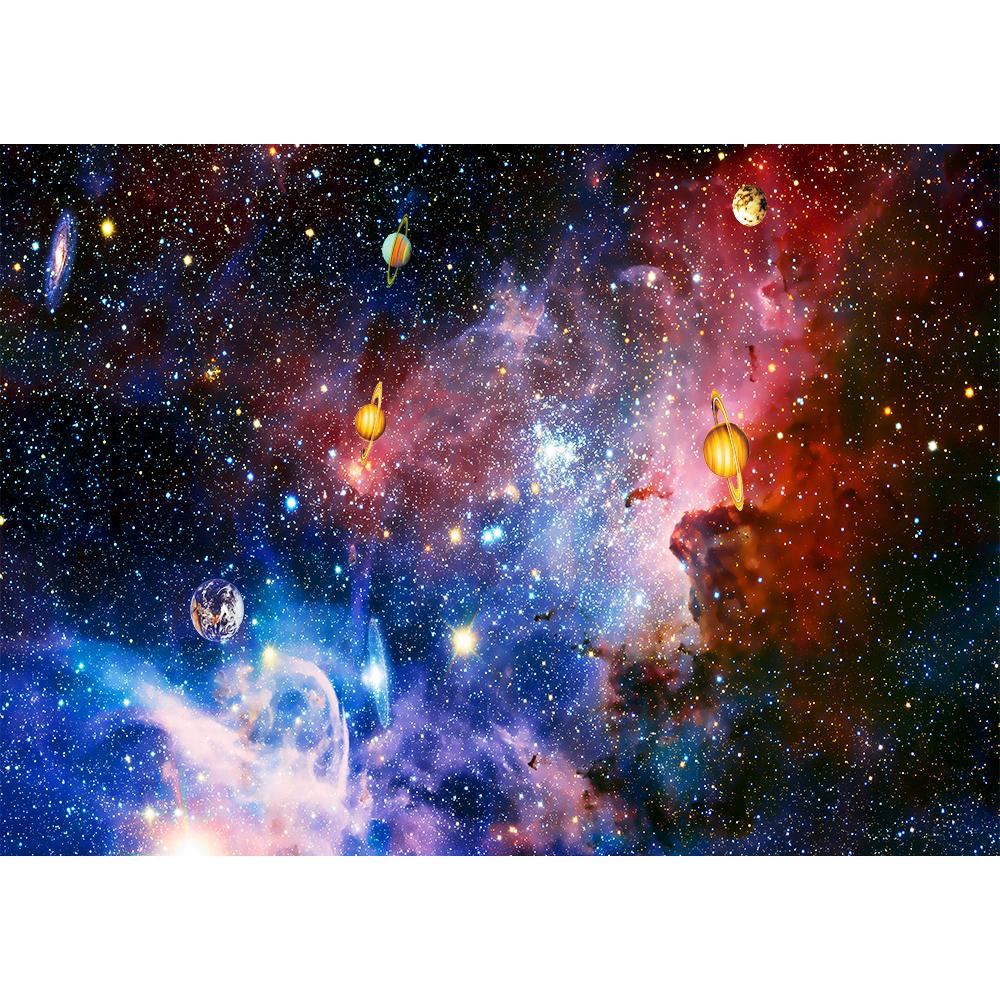 Galaxy Universe Wall Murals Boys Girls Nursery Starry Sky Wall Paper Bedroom Large Planet Ceiling Wallpaper Mural