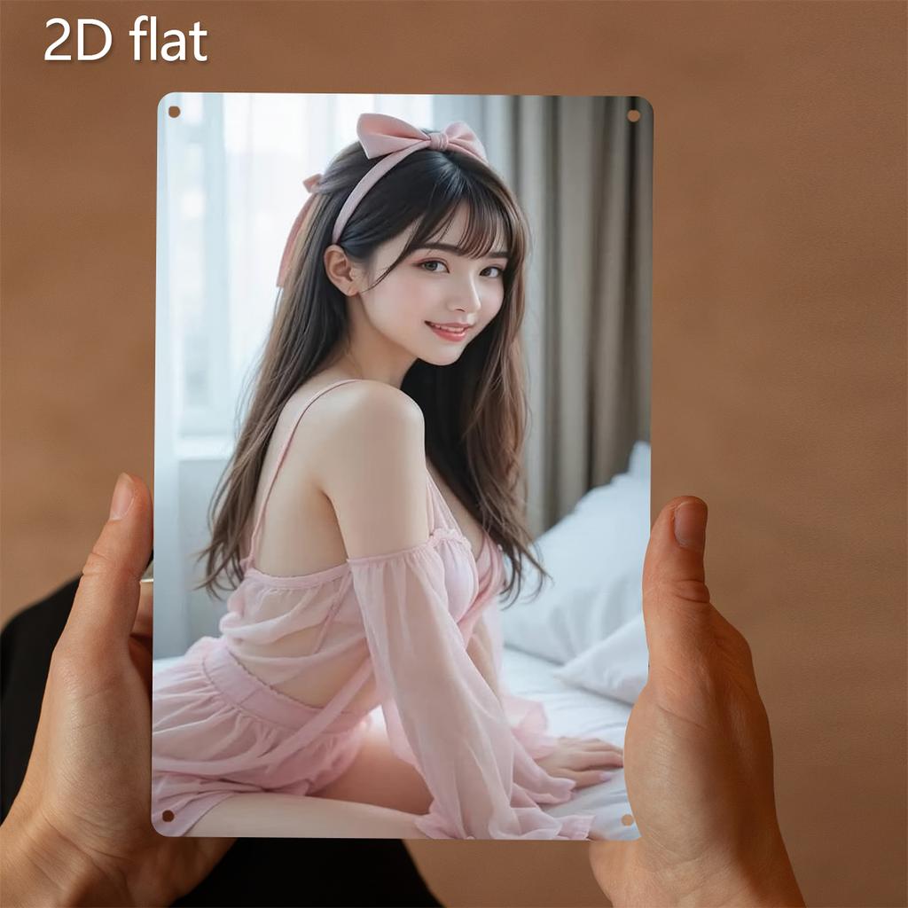 Lin Yiwu Koreanischer Künstler Eisenblechmalerei 2D Flache Metallwandkunst mit vorgebohrten Löchern
