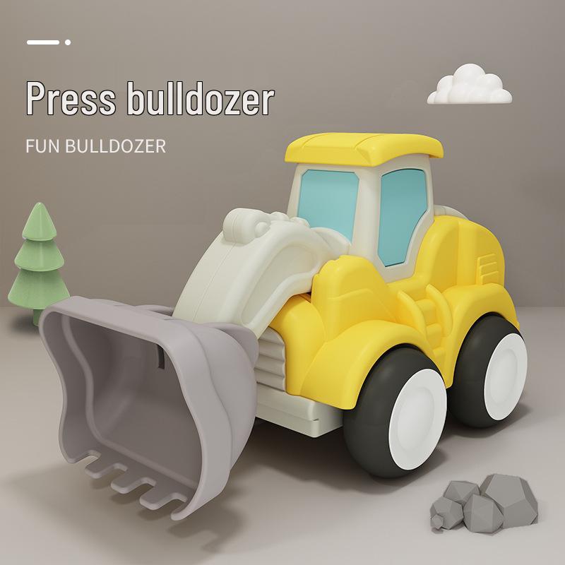 Children's Inertia Construction Vehicle: Small Excavator Model Toy