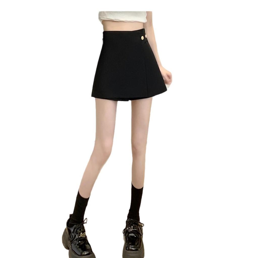 High-Waisted A-Line Summer Skort: Women's Fashion Loose-Fit Wide-Leg Shorts