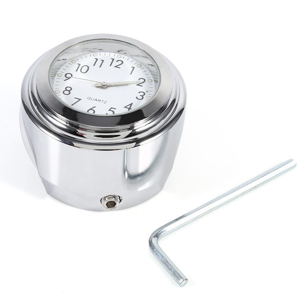 Accurate Time Keeping, Glow in Dark, Aluminum Alloy Handlebar Mount, Helicopter Clock for Motorcycle Cruiser