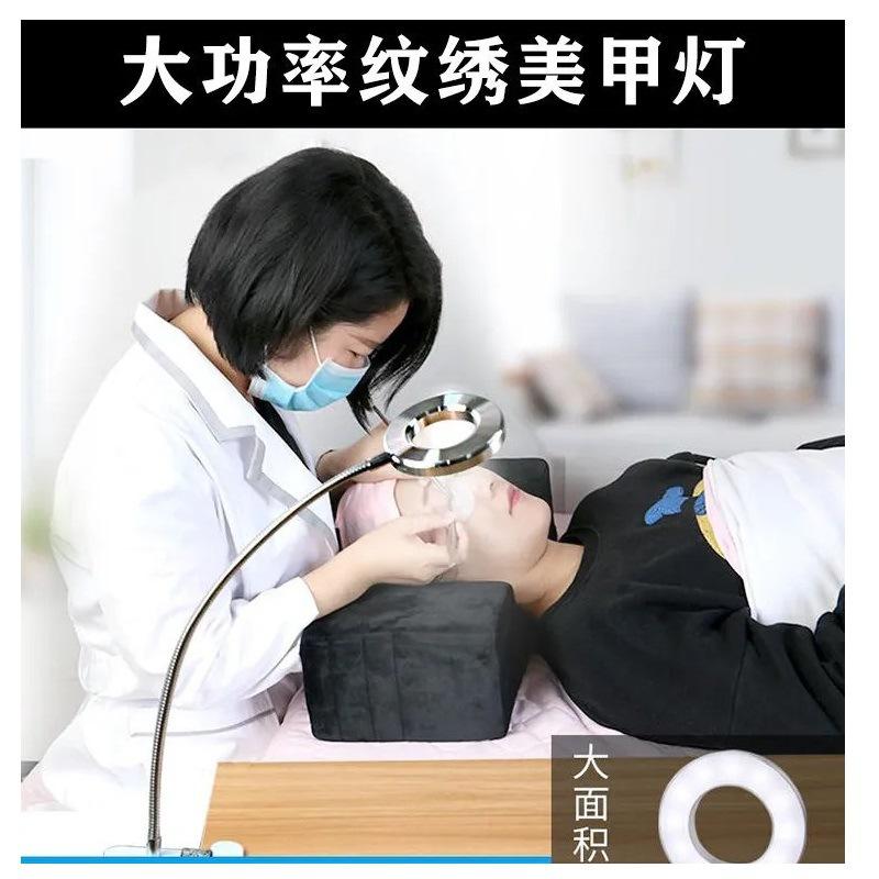 1Pc LED Desk Lamp Eye Protection Student Reading Manicure Face Tattoo Embroidery Eyebrow Selfie Fill Light Magnifying Glass Desktop Clip Lamp