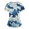 Women's Fashion  Printed Short Sleeve Overalls With Pocket Tops  Clothes