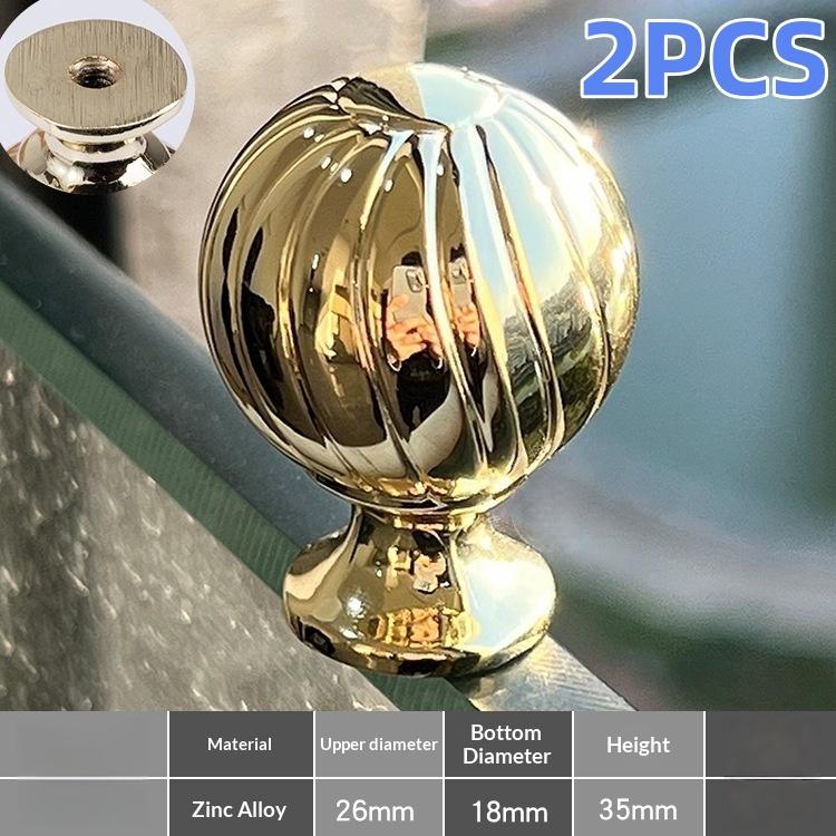 1/2Pcs Simple Kitchen Cabinet Bed Wardrobe Drawer Handle  Light Luxury Zinc Alloy Single Hole Round Ball Cabinet Door Handle
