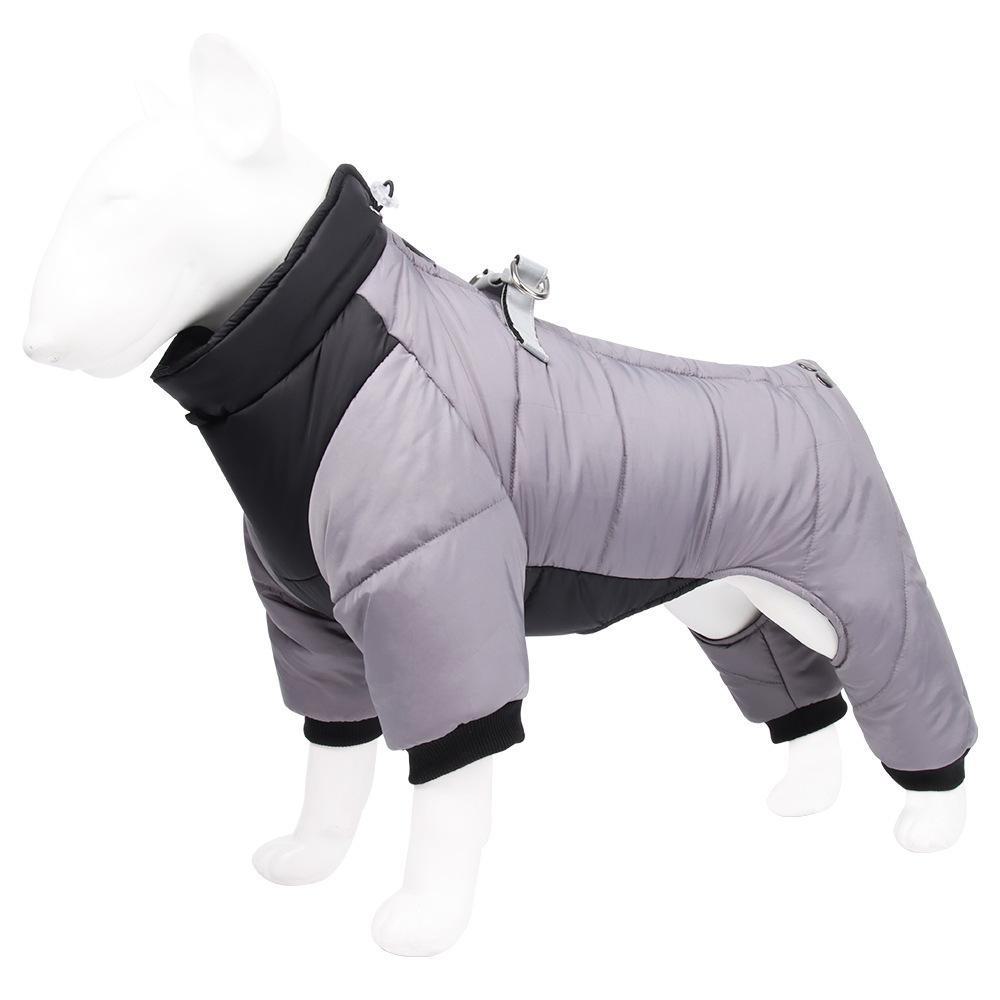 Waterproof Winter Warm Dog Coat - Thick Cotton Four-Legged Jacket
