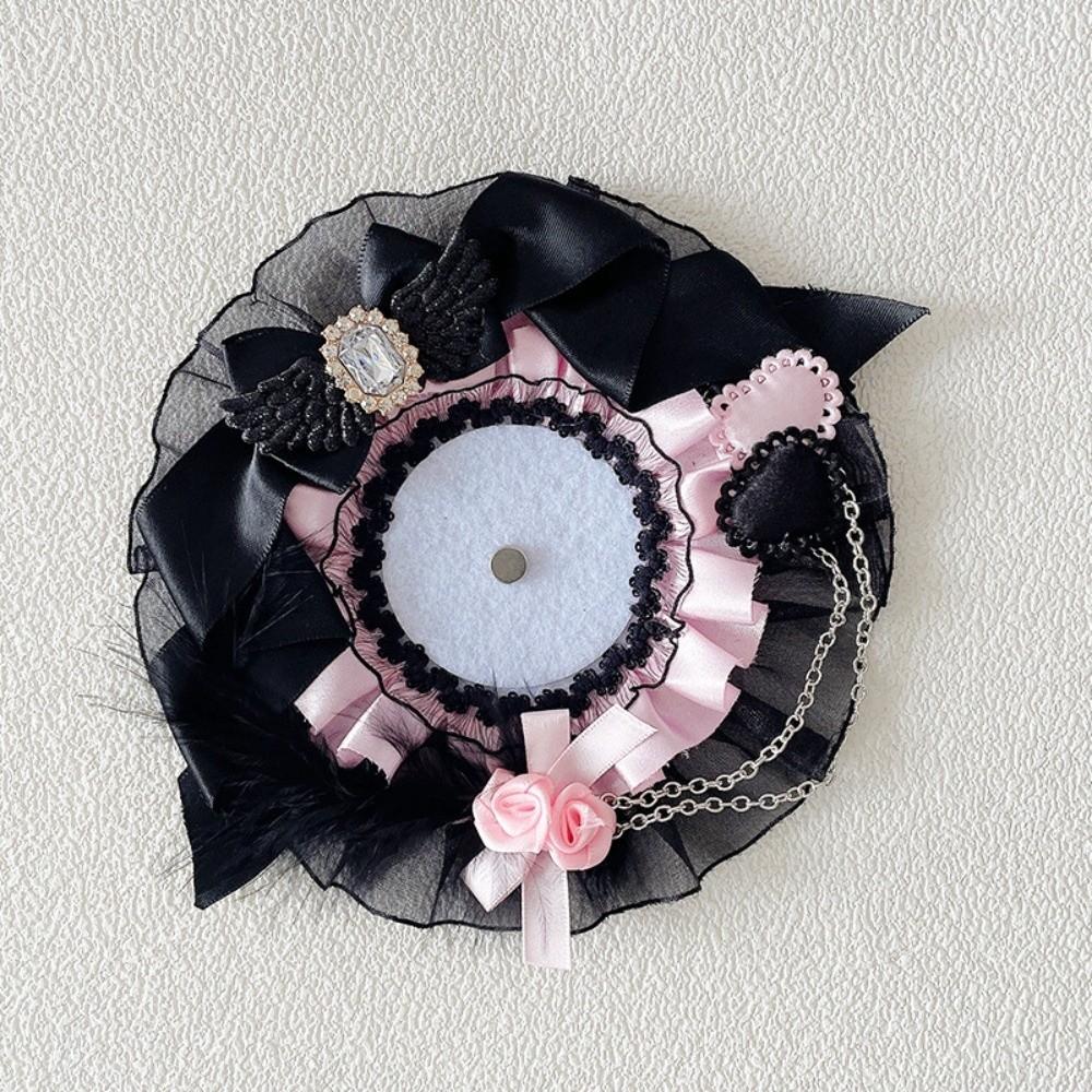 Rose Pins Display Base Bow Love Heart Badge Frame Pendant 55-75mm Badge Display