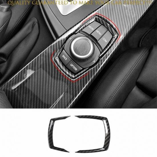 For BMW X1 F48 2016-2022 ABS Carbon Fiber Console Driving Mode Button Ring Trim