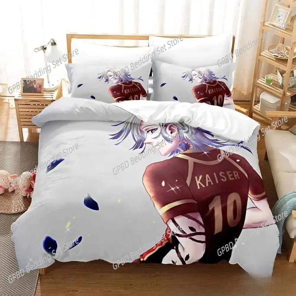 Fashion 3D Print Anime Blue Lock Comfortable Duvet Quilt Cover Pillowcase Bedding Set Children Bedroom Decoration Home Textile