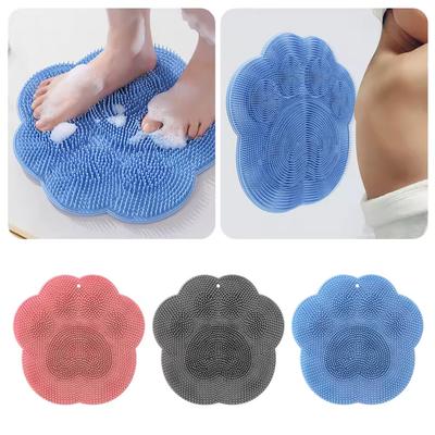 Shower Back Massage Reusable Cleaning Brush Shower Feet Wash Mat Multifunction Sucker Wall Mat Rub Foot Arms Body Bath