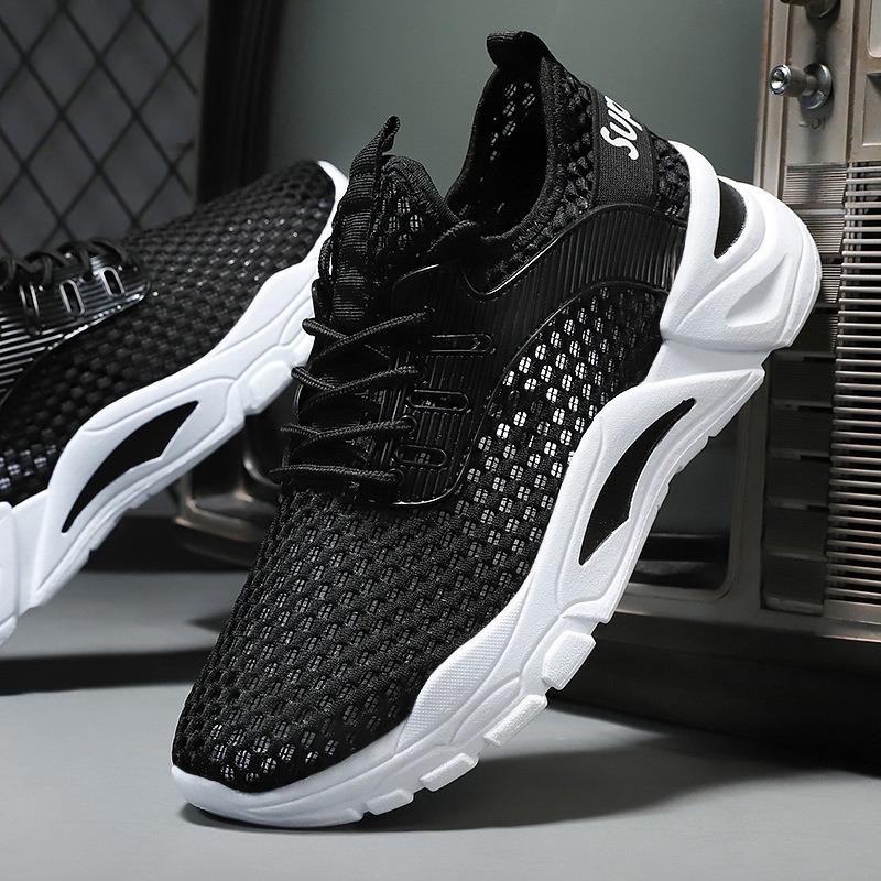 Men's Shoes Summer New Versatile Sports Casual Running Increase Youth Mesh