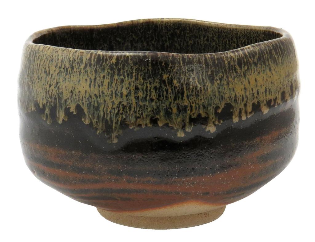 Mino Ware Matcha Oni Tenmoku Made In Bowl, Pattern, Japan, 505-19